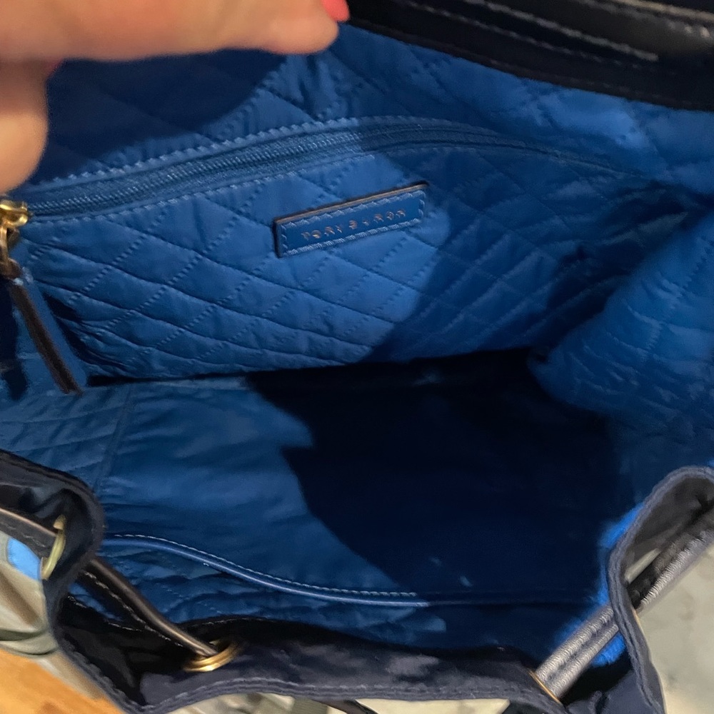 Tory Burch Flap Nylon Drawstring Backpack - image 5